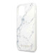 Guess Marble Case - дизайнерски кейс с висока защита за iPhone 11 (бял) 3