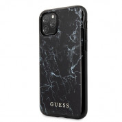 Guess Marble Case - дизайнерски кейс с висока защита за iPhone 11 Pro Max (черен) 1