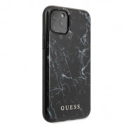 Guess Marble Case - дизайнерски кейс с висока защита за iPhone 11 Pro Max (черен) 4