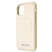 Guess Saffiano 4G Circle Logo Leather Hard Case - дизайнерски кожен кейс за iPhone 11 Pro (златист) 3