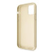 Guess Saffiano 4G Circle Logo Leather Hard Case - дизайнерски кожен кейс за iPhone 11 Pro (златист) 4