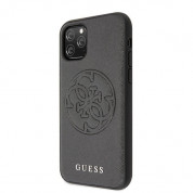 Guess Saffiano 4G Circle Logo Leather Hard Case for iPhone 11 Pro Max (black) 1