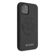 Guess Saffiano 4G Circle Logo Leather Hard Case for iPhone 11 Pro Max (black) 4