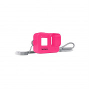 GoPro Sleeve + Lanyard - силиконов калъф с връзка за GoPro HERO8 Black (розов)
