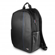 BMW Carbon Navy Stripe Backpack - дизайнерска раница за преносими компютри до 15.6 инча (черна) 1