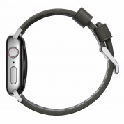 Nomad Active Strap Modern Leather - кожена (естествена кожа) каишка за Apple Watch 42мм, 44мм, 45мм, Ultra 49мм (кафяв-сребрист) 2
