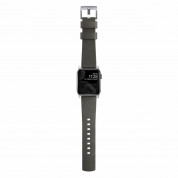 Nomad Active Strap Modern Leather - кожена (естествена кожа) каишка за Apple Watch 42мм, 44мм, 45мм, Ultra 49мм (кафяв-сребрист) 7