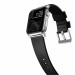 Nomad Active Strap Modern Leather - кожена (естествена кожа) каишка за Apple Watch 42мм, 44мм, 45мм (черен-сребрист) 7