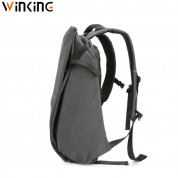 Winking Travel Backpack - елегантна и качествена раница за лаптопи до 15.6 инча (сив) 3