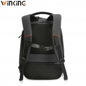 Winking Travel Backpack - елегантна и качествена раница за лаптопи до 15.6 инча (сив) 5