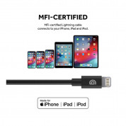 Griffin USB-C to Lightning Cable PD 18W - MFI сертифициран USB-C към Lightning кабел за Apple устройства с Lightning порт (180 см) (черен) 2