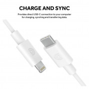 Griffin USB-C to Lightning Cable PD 18W - MFI сертифициран USB-C към Lightning кабел за Apple устройства с Lightning порт (120 см) (бял) 1
