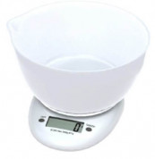 Omega Kitchen Scale With Bow - кухненска везна с купа за измерване на теглото на хранителни продукти (бял) 1