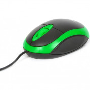 Omega OM-06V Optical 1200 DPI USB Mouse - USB оптична мишка за PC и Mac (черен-зелен)  1