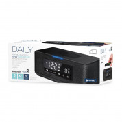 Platinet Speaker Daily Bluetooth, QI, FM And Clock - безжичен портативен спийкър с FM радио, часовник с аларма и поставка за безжично зареждане (черен) 2