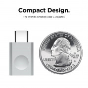 Elago LED USB-C Male to USB-A 3.0 Female Adapter (silver) 1