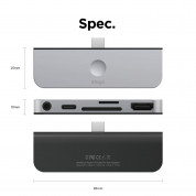 Elago USB-C Pocket Pro Hub Adapter - мултифункционален хъб за свързване на допълнителна периферия за iPad Pro и мобилни устройства (сребрист) 7