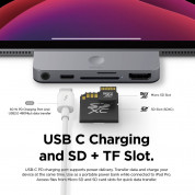 Elago USB-C Pocket Pro Hub Adapter - мултифункционален хъб за свързване на допълнителна периферия за iPad Pro и мобилни устройства (тъмносив) 4