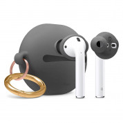 Elago Airpods Basic Cover with Carrying Pouch Case for Apple Airpods and Apple Airpods 2 (dark gray)