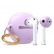 Elago Airpods Basic Cover with Carrying Pouch Case for Apple Airpods and Apple Airpods 2 (lavender)