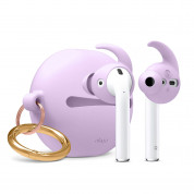 Elago Airpods Hook Cover with Carrying Pouch Case for Apple Airpods and Apple Airpods 2 (lavender)