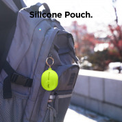 Elago Airpods Hook Cover with Carrying Pouch Case - силиконов калъф с карабинер и силиконови накрайници за Apple Airpods и Apple Airpods 2 (зелен-фосфор) 6