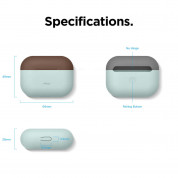 Elago Duo Silicone Case - силиконов калъф за Apple Airpods Pro (светлосин-кафяв) 7