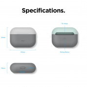 Elago Duo Silicone Case - силиконов калъф за Apple Airpods Pro (сив-светлосив) 7