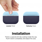 Elago Duo Silicone Case - силиконов калъф за Apple Airpods Pro (син-светлосин) 5