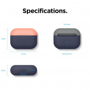 Elago Duo Silicone Case - силиконов калъф за Apple Airpods Pro (тъмносин-оранжев) 7