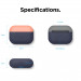 Elago Duo Silicone Case - силиконов калъф за Apple Airpods Pro (тъмносин-оранжев) 8