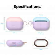 Elago Duo Hang Silicone Case - силиконов калъф с карабинер за Apple Airpods Pro (лилав-розов) 7