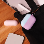Elago Duo Hang Silicone Case - силиконов калъф с карабинер за Apple Airpods Pro (лилав-розов) 2