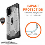 Urban Armor Gear Plasma - удароустойчив хибриден кейс за Samsung Galaxy S20 (черен-прозрачен) 5