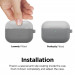 Elago Duo Hang Silicone Case - силиконов калъф с карабинер за Apple Airpods Pro (сив-светлосив) 6
