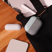Elago Duo Hang Silicone Case - силиконов калъф с карабинер за Apple Airpods Pro (сив-светлосив) 2