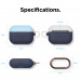 Elago Duo Hang Silicone Case - силиконов калъф с карабинер за Apple Airpods Pro (син-светлосин) 8