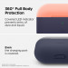 Elago Duo Hang Silicone Case - силиконов калъф с карабинер за Apple Airpods Pro (тъмносин-оранжев) 4