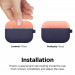 Elago Duo Hang Silicone Case - силиконов калъф с карабинер за Apple Airpods Pro (тъмносин-оранжев) 6