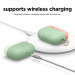 Elago Duo Hang Silicone Case - силиконов калъф с карабинер за Apple Airpods Pro (зелен-бял) 5