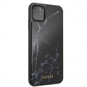 Guess Marble Case - дизайнерски кейс с висока защита за iPhone 11 Pro Max (черен) 4