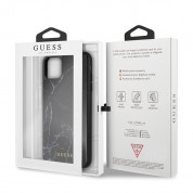 Guess Marble Case - дизайнерски кейс с висока защита за iPhone 11 Pro Max (черен) 6