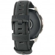 Urban Armor Gear Leather Strap - кожена (естествена кожа) каишка за Samsung Galaxy Watch 46mm и други часовници (22мм) (черен) 3