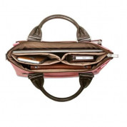 Moshi Urbana Mini Bag - стилна и луксозна кожена чанта за MacBook 12 с отделение за таблети и смартфони (бледо розов) 4