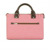 Moshi Urbana Mini Bag - стилна и луксозна кожена чанта за MacBook 12 с отделение за таблети и смартфони (бледо розов) 2