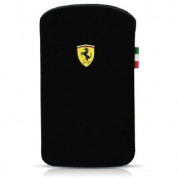 Ferrari Scuderia Series Pouch V1 - кожен калъф за iPhone 4/4S (черен)