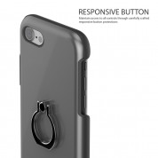 iLuv Metal Forge Ring Case - поликарбонатов кейс с пръстен против изпускане за iPhone SE (2020), iPhone 8, iPhone 7 (сив) 3