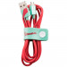 Tribe Vespa Micro USB Cable - MicroUSB кабел за устройства с MicroUSB стандарт (120 см) (червен) 3