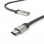 Vonmahlen Premium Cable USB-A to USB-C - USB-A към USB-C 2.0 плетен кабел за устройства с USB-C порт (100 см) (сребрист) 3