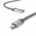 Vonmahlen Premium Cable USB-A to microUSB - USB-A към microUSB 2.0 плетен кабел за устройства с USB-C порт (100 см) (сребрист) 3